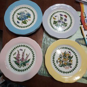 4pcs botanic garden portmeirion dessert plates